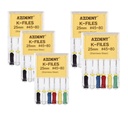 Dental Hand K-Files Stainless Steel 25mm #45-80 Assorted 6/Box