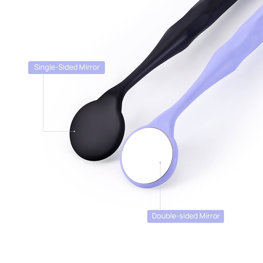 Dental Mouth Mirror Surface Exam Reflectors With Handle Anti-fog 10Pcs/Box (Double Sided / 1 Box)