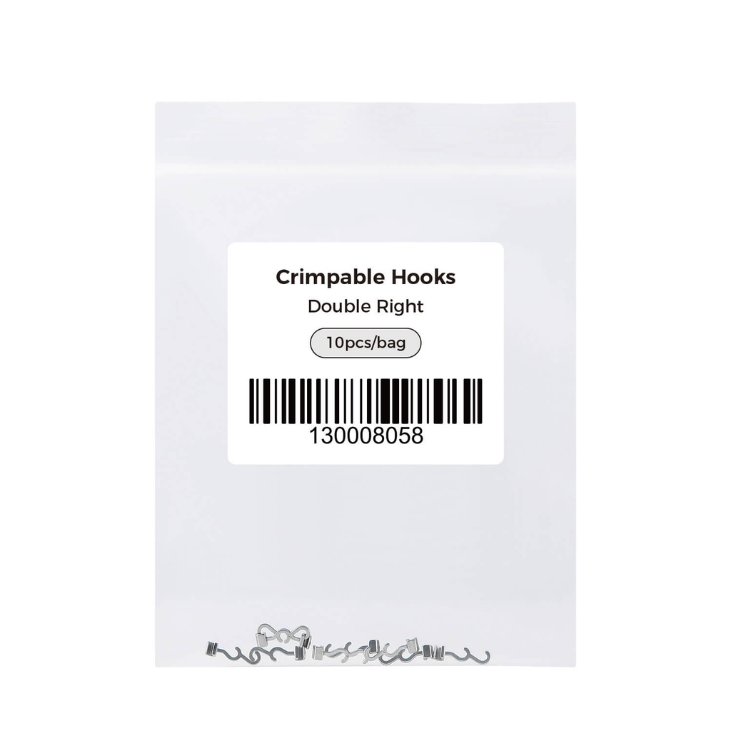 Dental Crimpable Hooks Double Long Left/ Right 7mm 10pcs/Bag (Left / 10 Bags)