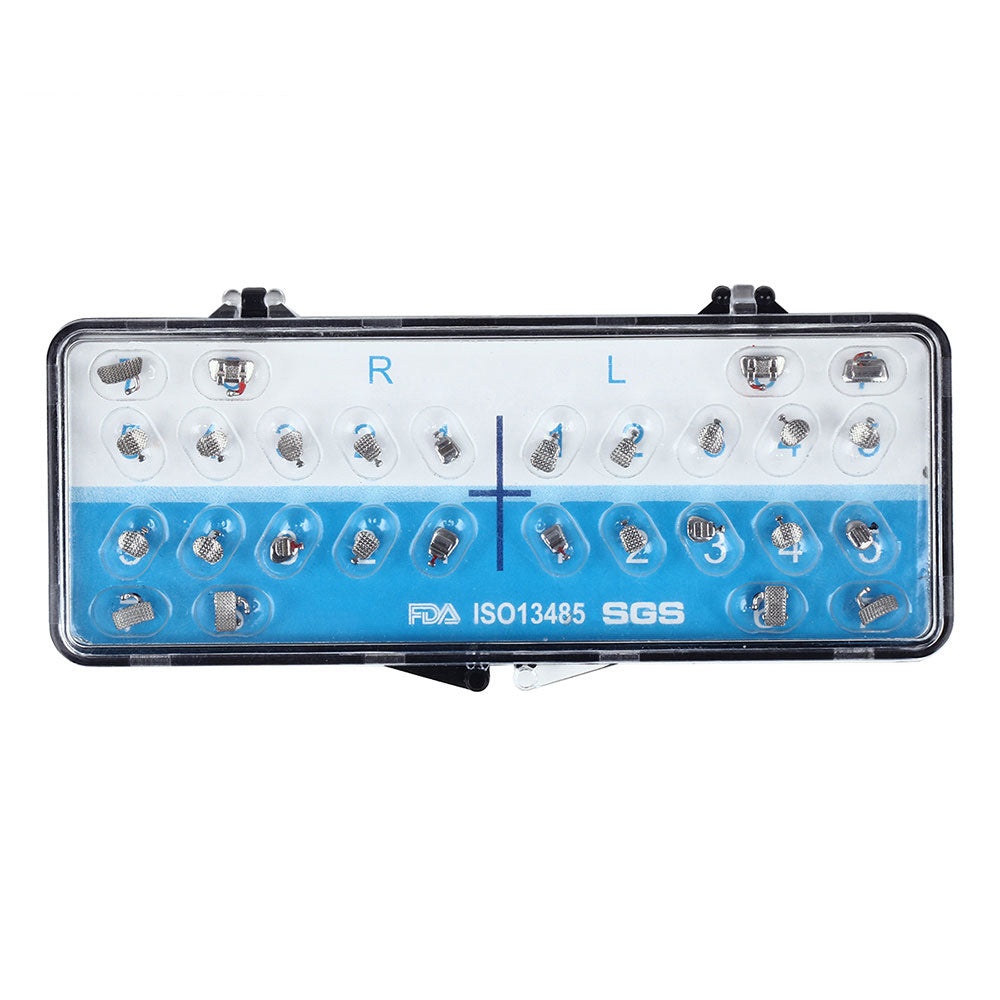 Dental Metal Lingual Bracket Braces with Buccal Tube 24pcs Brackets+4pcs Buccal Tubes/Box