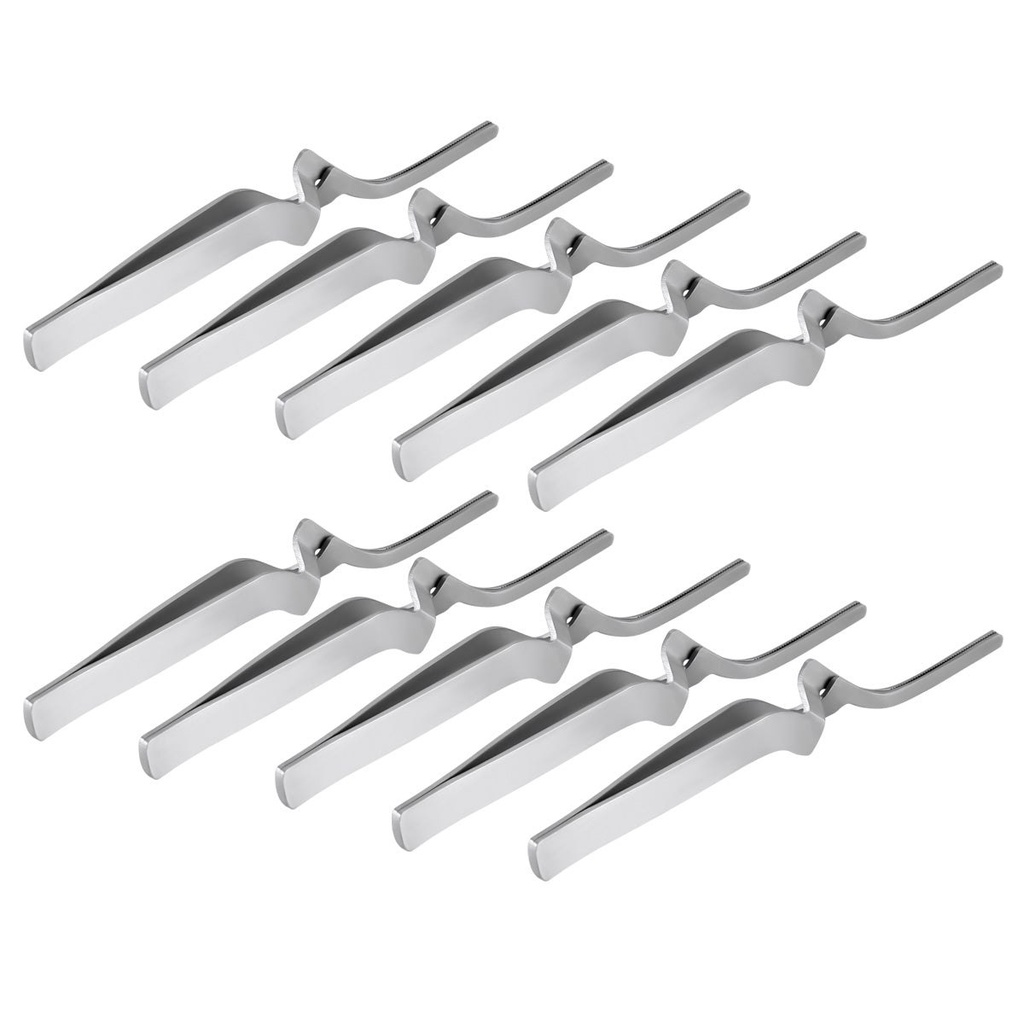 Dental Articulating Paper Holder Serrated Pliers Straight/Curve Tweezers Orthodontic Forceps (Curve / 1 Pc)