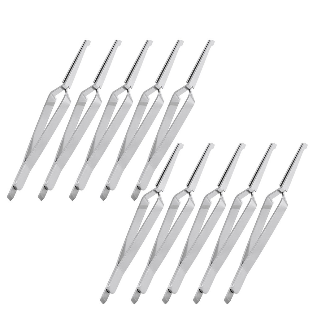 Dental Bracket Holder Tweezers Orthodontic Reverse Action Serrated Instruments 14cm (1 Pc)