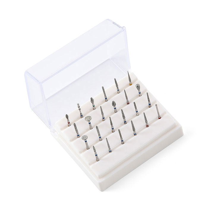 Dental Diamond Burs Set For High Speed Handpiece 24pcs/Kit Or 24 Hole Burs Box (Diamond Burs Set+Burs Box)