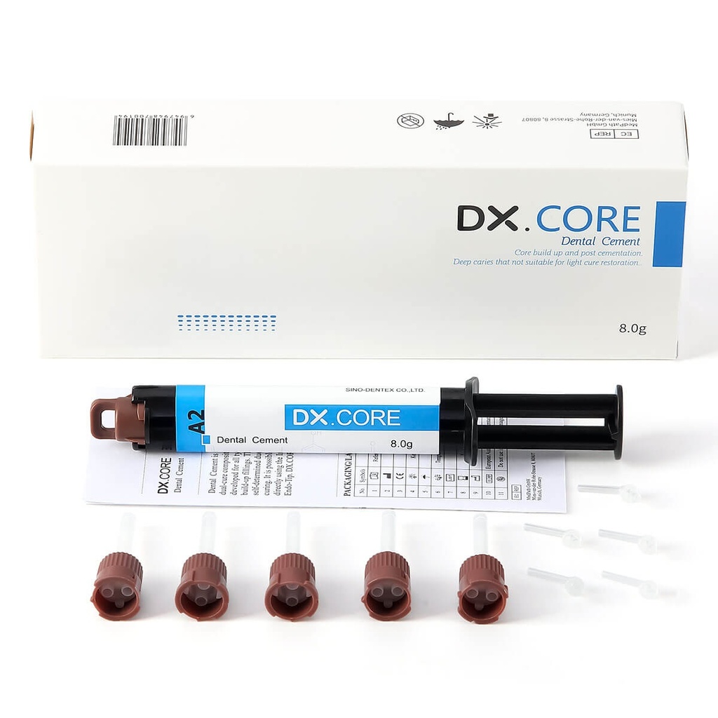 Dental Dual Cure Flowable Composite Resin Core Build Up A2/A3 8g/Syringe (A2 / 1 Syringe)