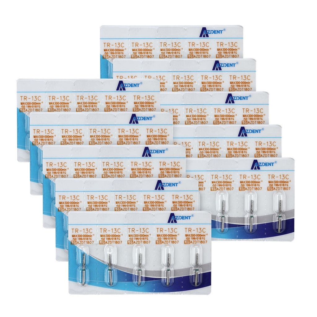 Diamond Bur FG TR-13C Taper Round End Cone 5pcs/Pack (10 Packs)