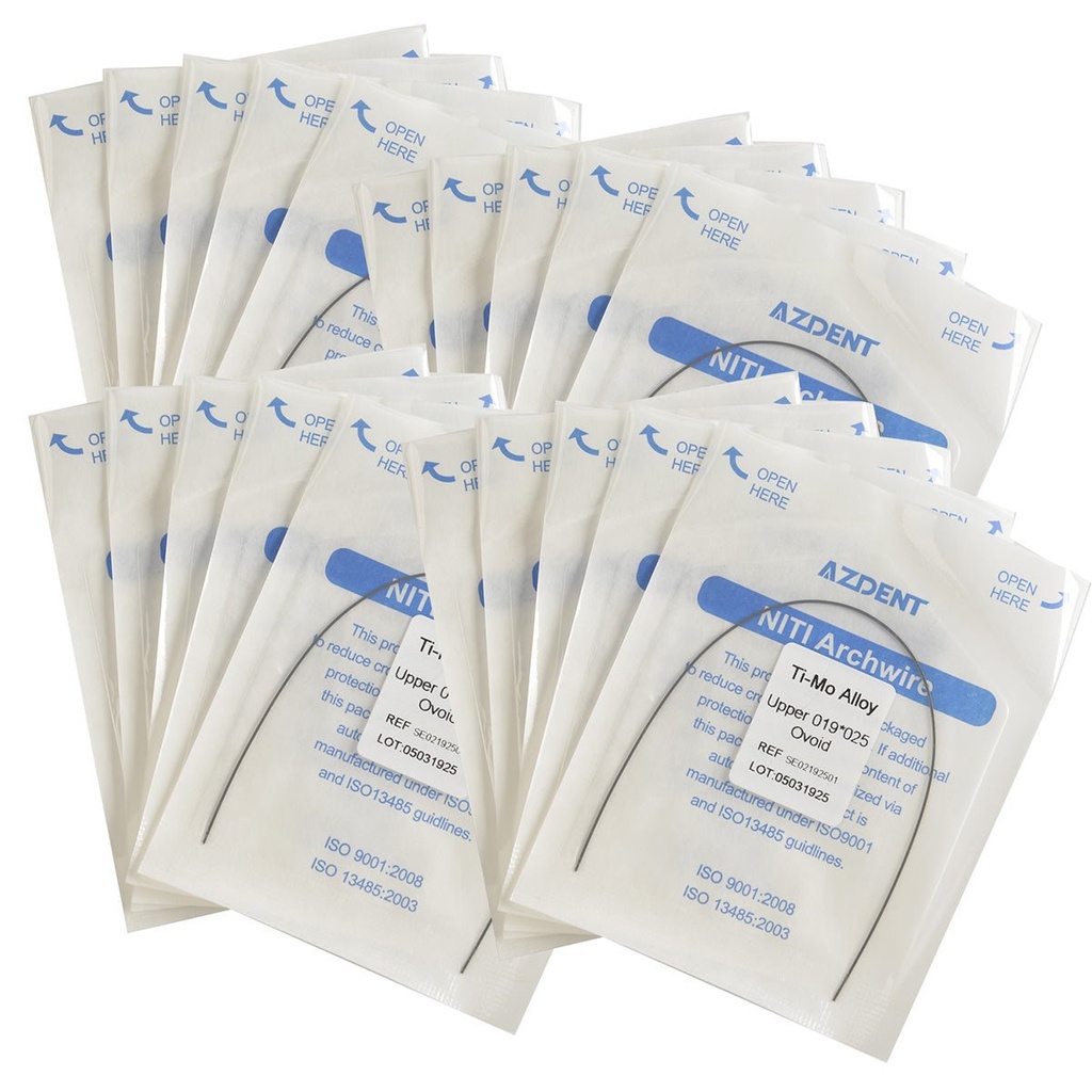 Arch Wire TMA Beta Ti-Mo Alloy Ovoid Rectangular 0.019 x 0.025 Upper 1pc/Pack (Ovoid Rectangular / 0.019 x 0.025 Upper / 10 Packs (10 wires))