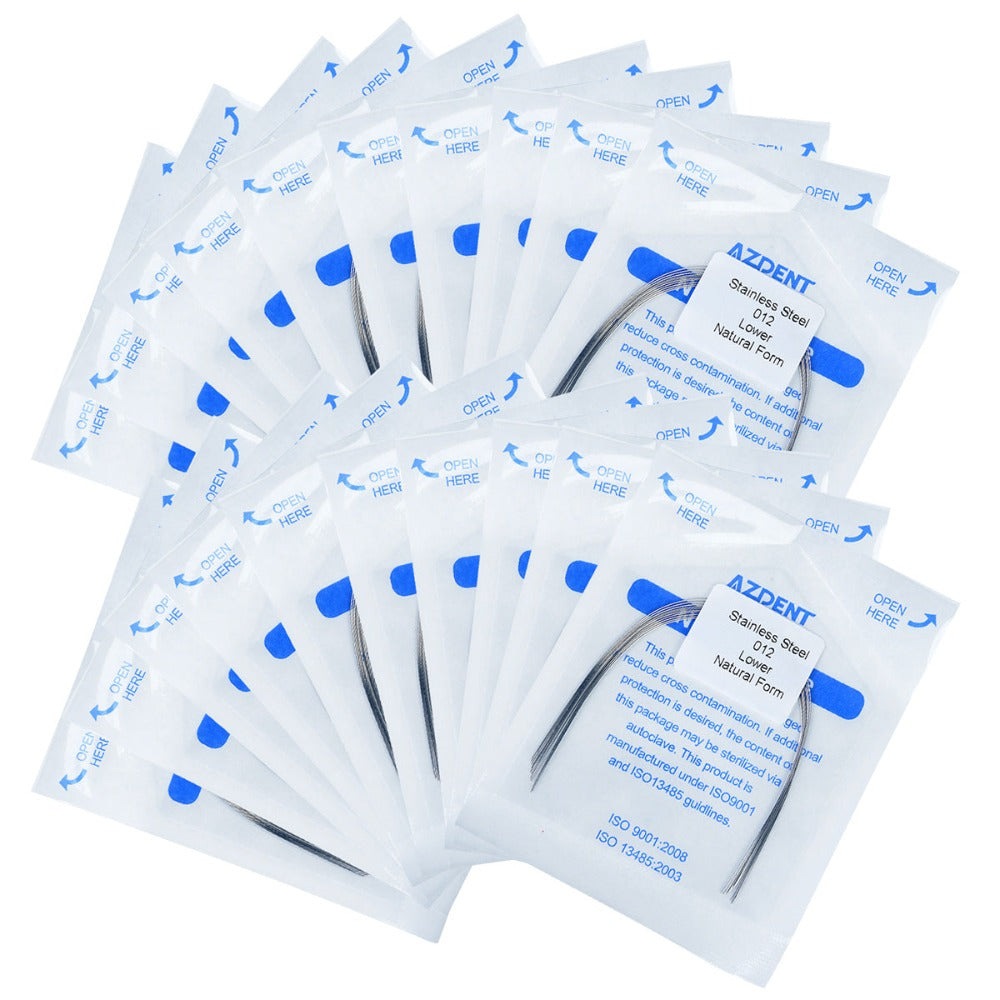 Arch Wire Stainless Steel Natural Form Round 0.012 Lower 10pcs/Pack (Natural Round / 0.012 Lower / 10 Packs (100 wires))