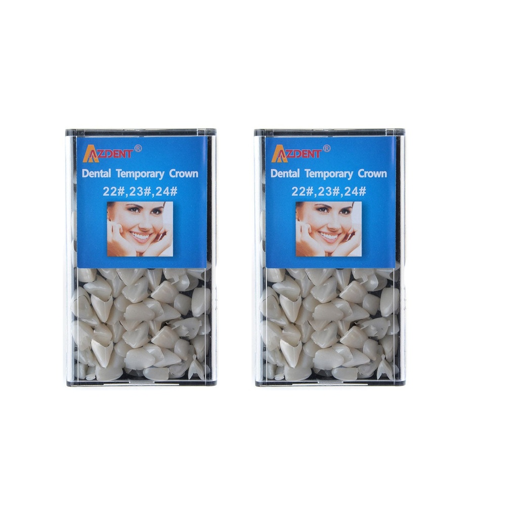 Dental Temporary Crown for Anterior Front Teeth 3 Sizes Mixed 22#23#24# (1 Box)