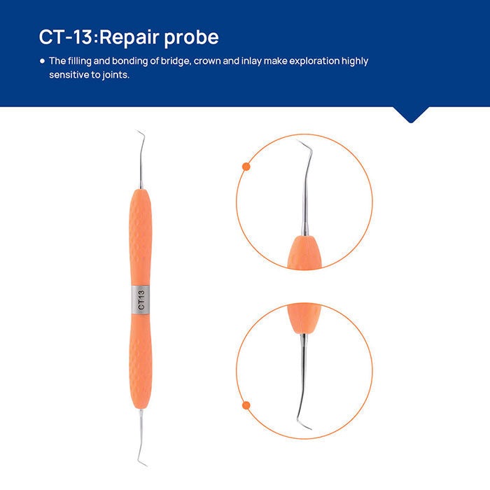 Dental Restoration Instruments Enamel Chisel Set 6 Models (6pcs Kit)