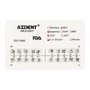 Dental Metal Brackets Mini Edgewise Slot .018 Hooks on 345 20pcs/Pack