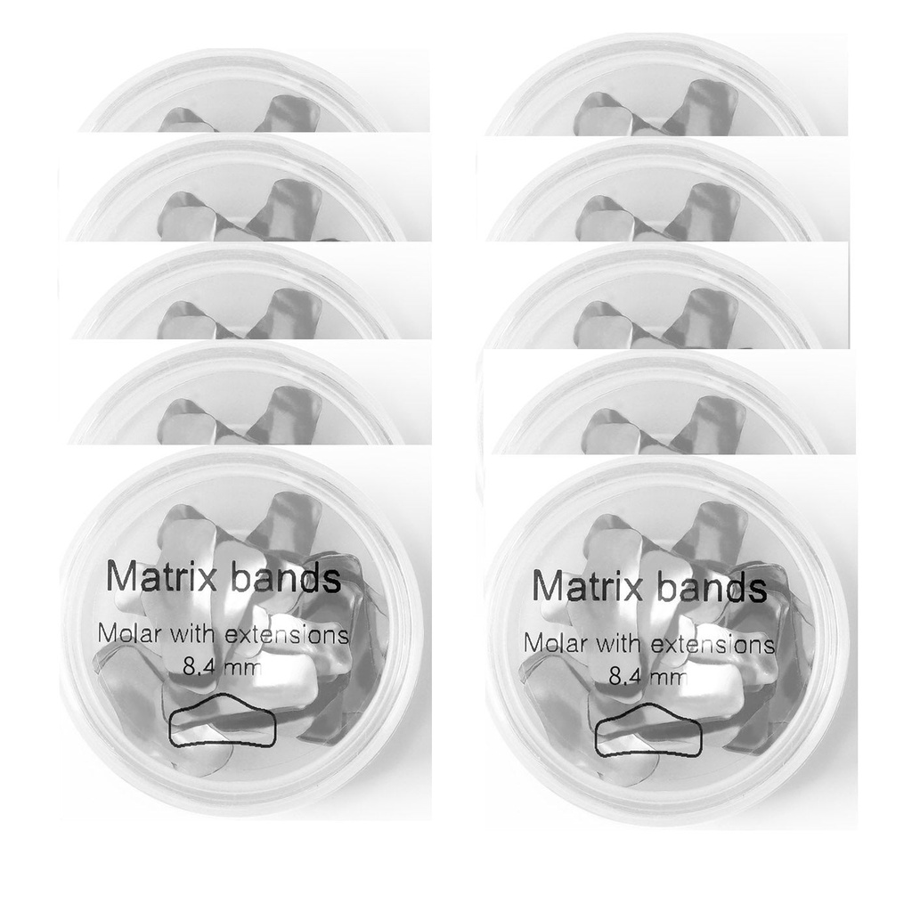 Metal Matrices Sectional Contoured Matrix Refill 50pcs/Box (Bicuspids 4.5mm / 1 Box)
