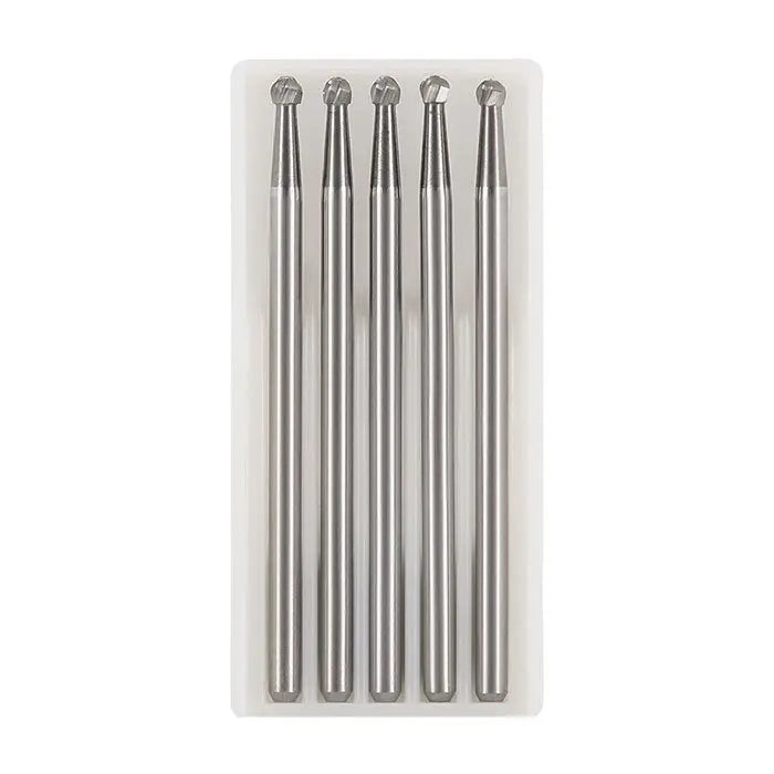 Dental Round Carbide Burs for Slow Speed Handpieces - HP2/3/4/8, 5 Pieces per Box (Handpiece (HP) / HP2 / 1 Box)