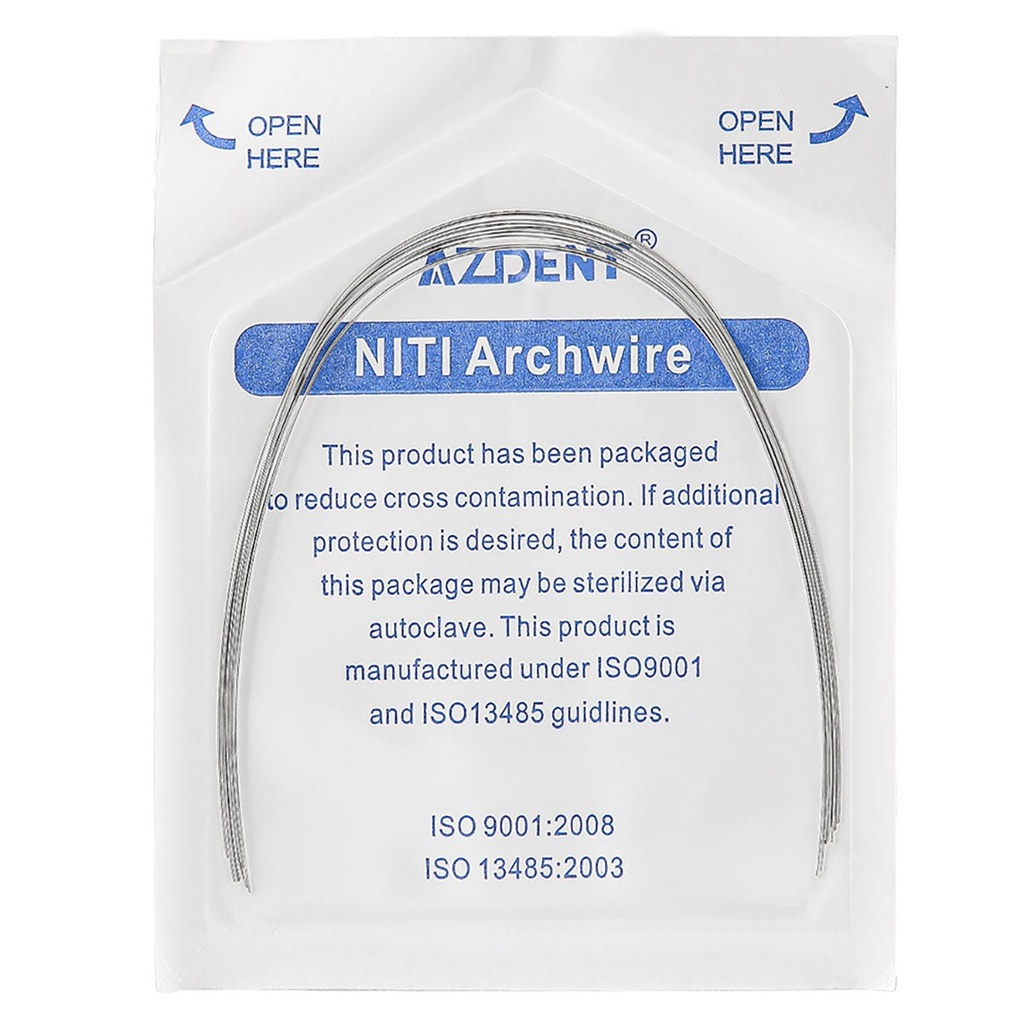 Dental Orthodontic Arch Wire NiTi Expanded Round 0.012-0.020 10pcs/Pack (Expanded Round / 0.012 Universal / 10 Packs)
