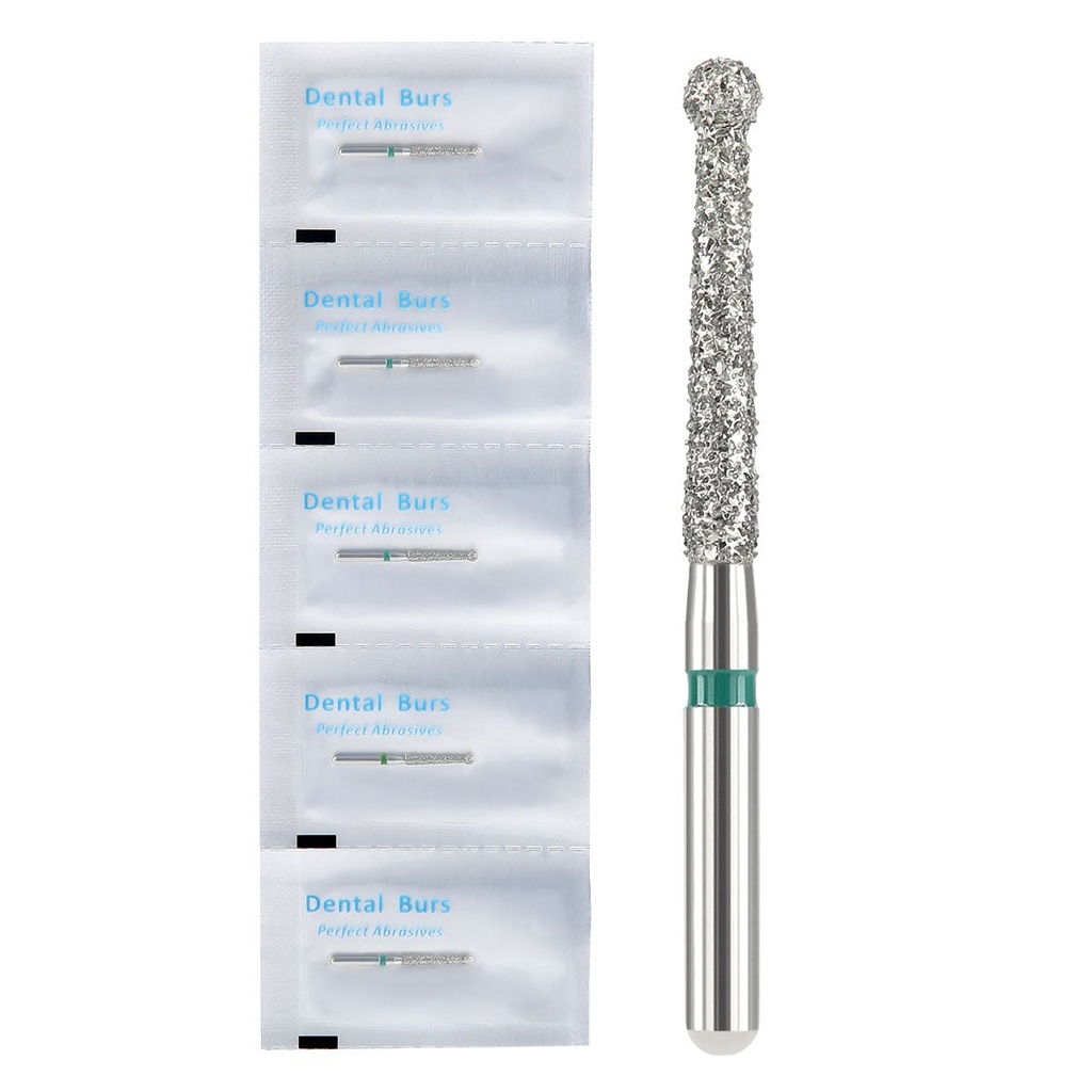 Diamond FG Endo Burs Round For Opening and Preparing the Pulp Cavity 5pcs/Pack (Round / Endo-014 / 10 Packs)