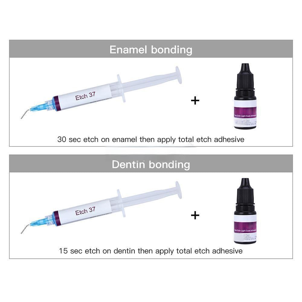 Dental Acid Etch Etching Gel 37% Etchant for Enamel Dentin Bonding 5ml/Syringe (1 Syringe)