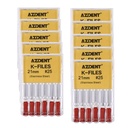 Dental Hand K-Files Stainless Steel Root Canal 21mm #25 6pcs/Box