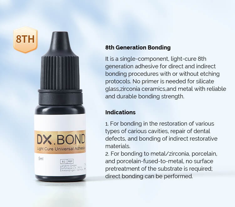 Dentex Dental Light Cure Universal Adhesive Bonding Agent Self-etch Gel 5ml