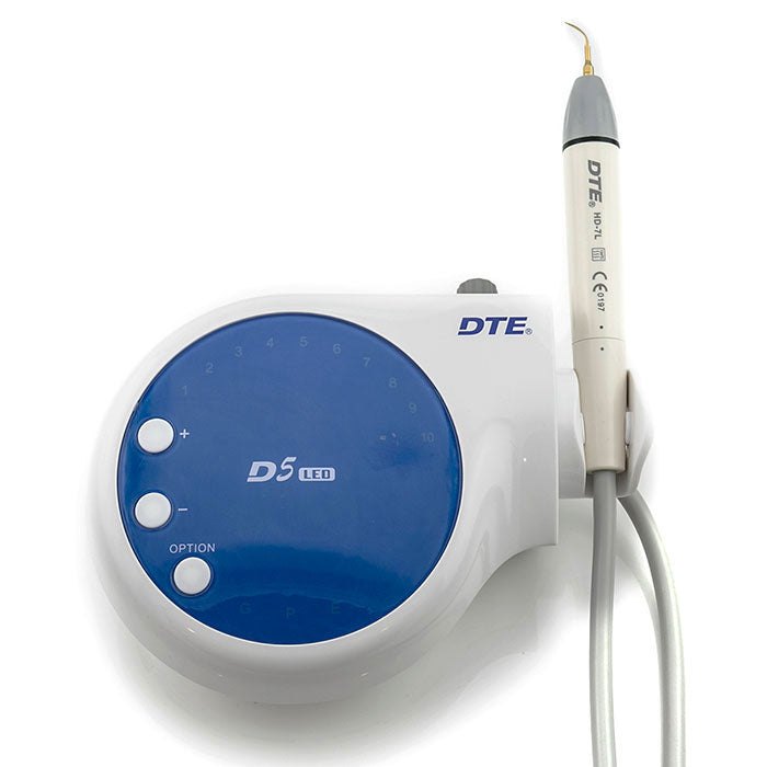 Woodpecker LED Ultrasonic Piezo Scaler DTE D5 Detachable Handpiece 6 Tips Scaling+Perio+Endo Black/Blue/Green/Purple (Black / 1 Set)