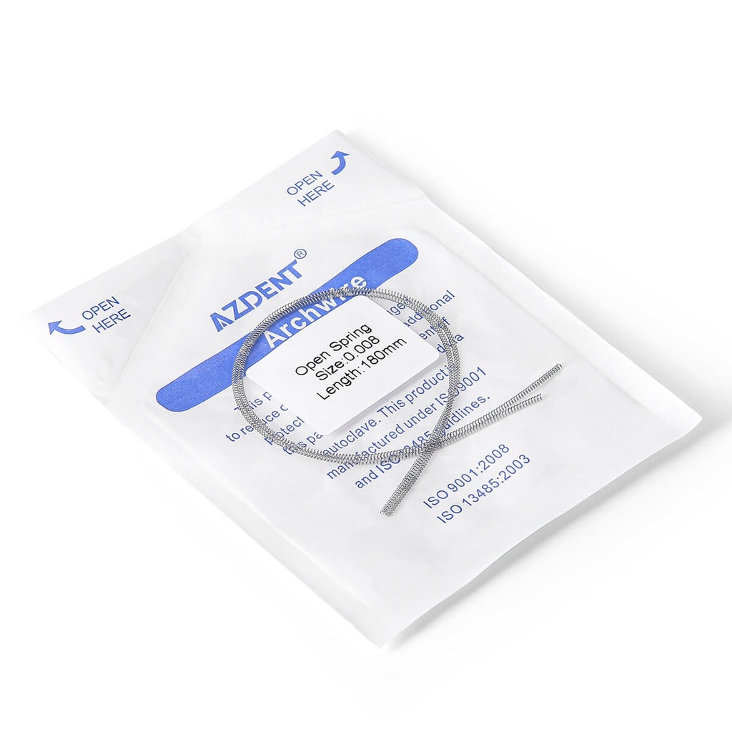 Dental Open Coil Spring NITI Alloy 0.008*180mm 2pcs/Pk