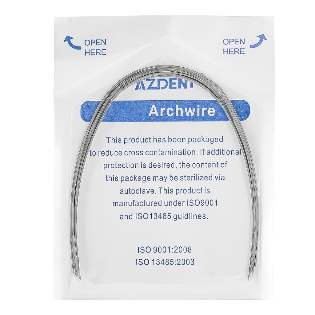 Dental Orthodontic Arch Wire Stainless Steel Expanded Rectangular 0.016 x 0.016-0.021 x 0.025 10pcs/Pack (Expanded Rectangular / 0.016 x 0.016 Universal / 10 Packs)