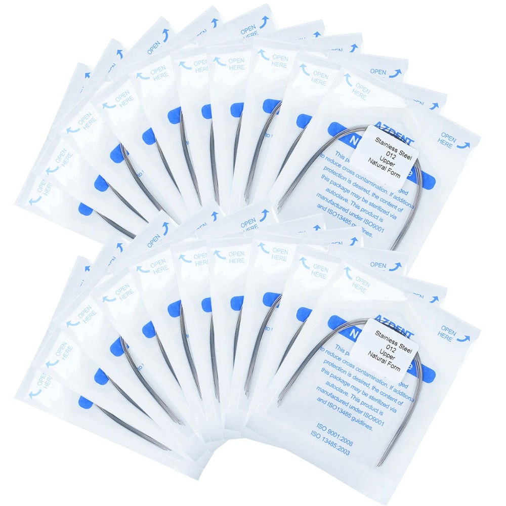 Arch Wire Stainless Steel Natural Form Round 0.012 Upper 10pcs/Pack (Natural Round / 0.012 Upper / 10 Packs (100 wires))