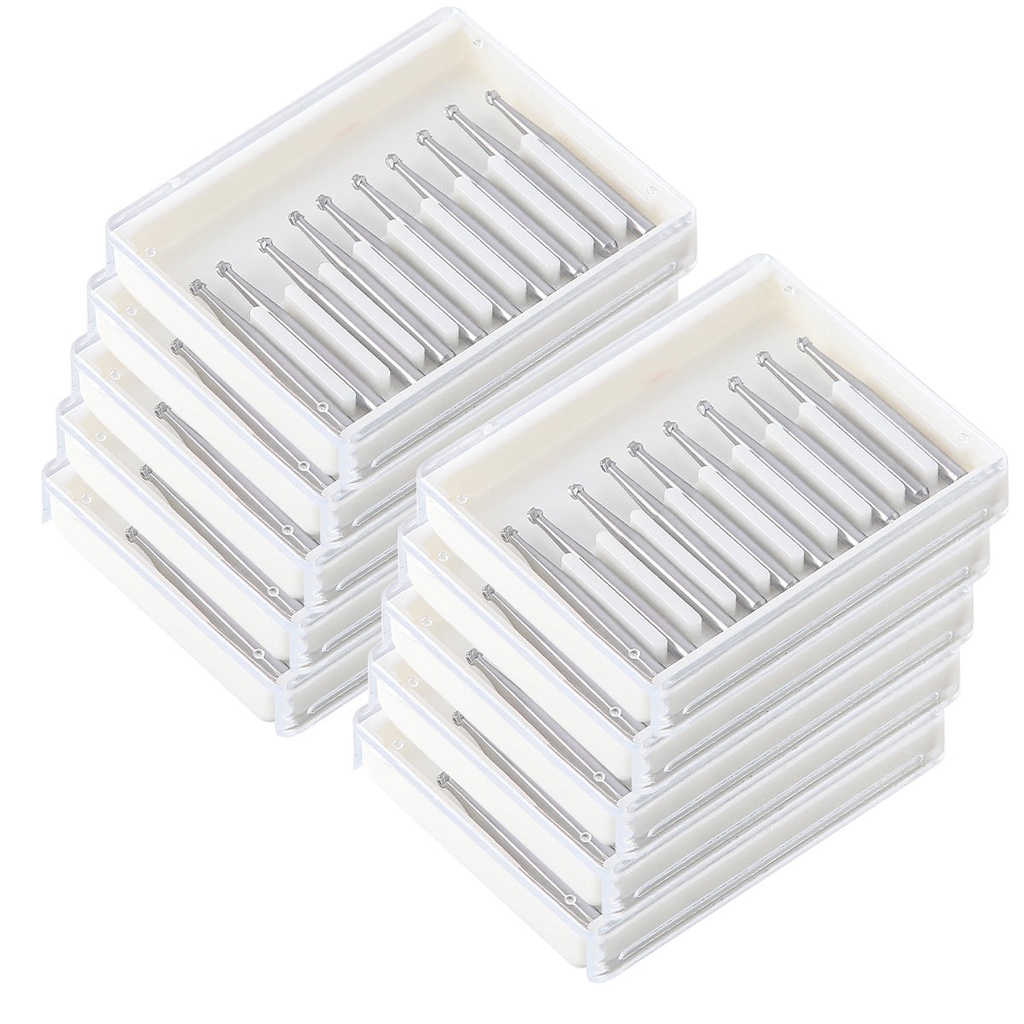 Dental FG #3 Round Carbide Bur 10pcs/Box (Friction Grip (FG) / FG #3 / 1 Box (10 PCS))