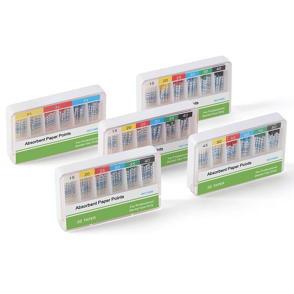 Absorbent Paper Points with Scale F Series Mixed F1 F2 F3 100pcs/Box