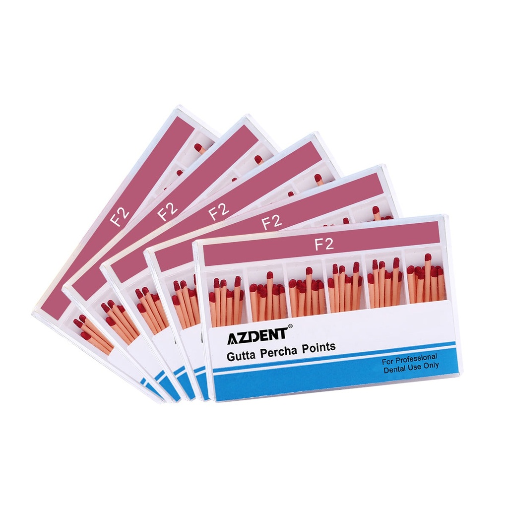 Gutta Percha Points F2 Color Coded 60pcs/Box (F2 / 1 Pack)