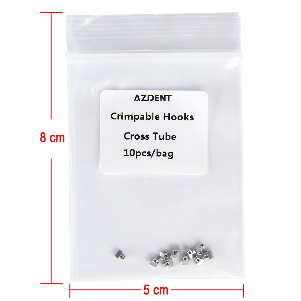 Crimpable Hooks Cross Tube for Anchorage Systems 10/Bag (1 Bag)