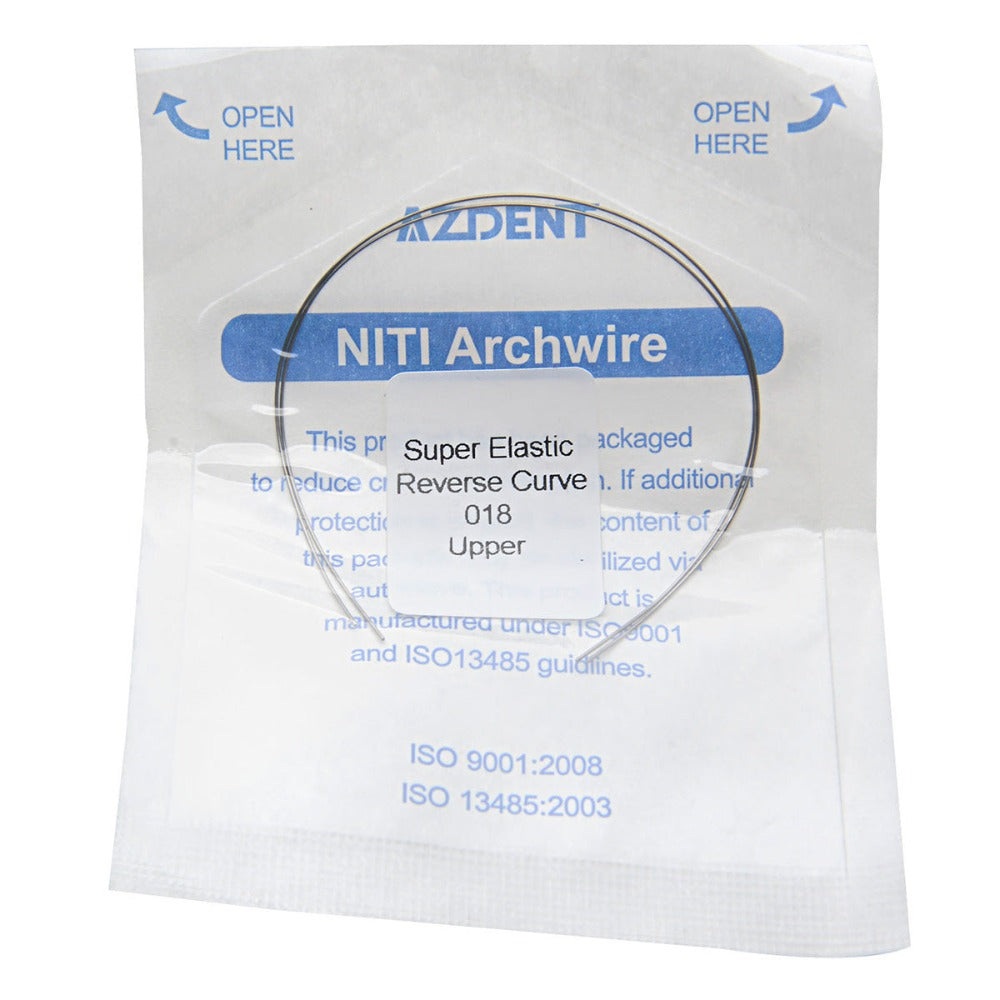 Archwire NiTi Reverse Curve Round 0.018 Upper 2pcs/Pack (Round / 0.018 Upper / 10 Packs (20 wires))