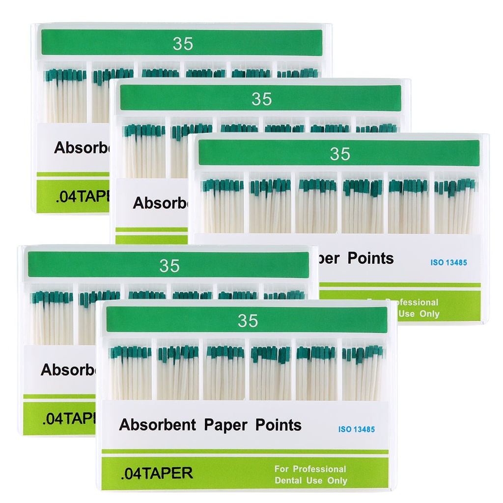 Absorbent Paper Points #35 Taper Size 0.04 Color Coded 100/Box (0.04 / #35 / 1 Pack)