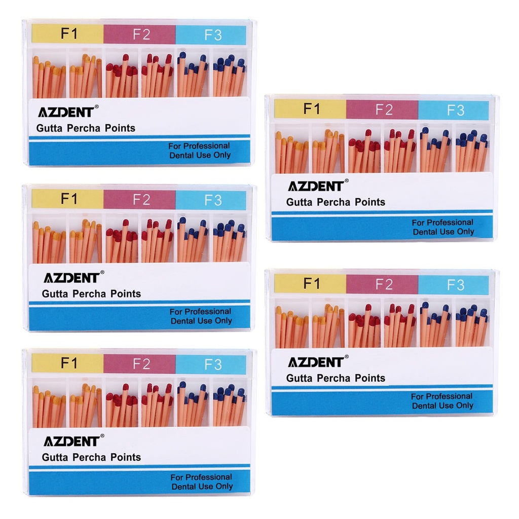 Gutta Percha Points F Series Assorted F1, F2, F3 60/Box (F1 F2 F3 / 1 Pack)