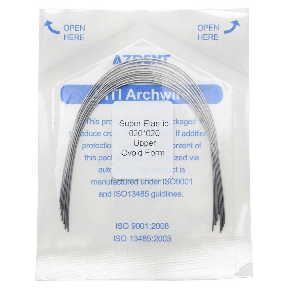 Archwire Niti Super Elastic Ovoid Rectangular 0.020 x 0.020 Upper 10pcs/Pack