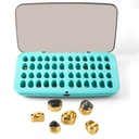 Dental Gold Primary Molar Kids Crown Teeth Stainless Steel Preformed Temporary Crowns Kit 48pcs/Box