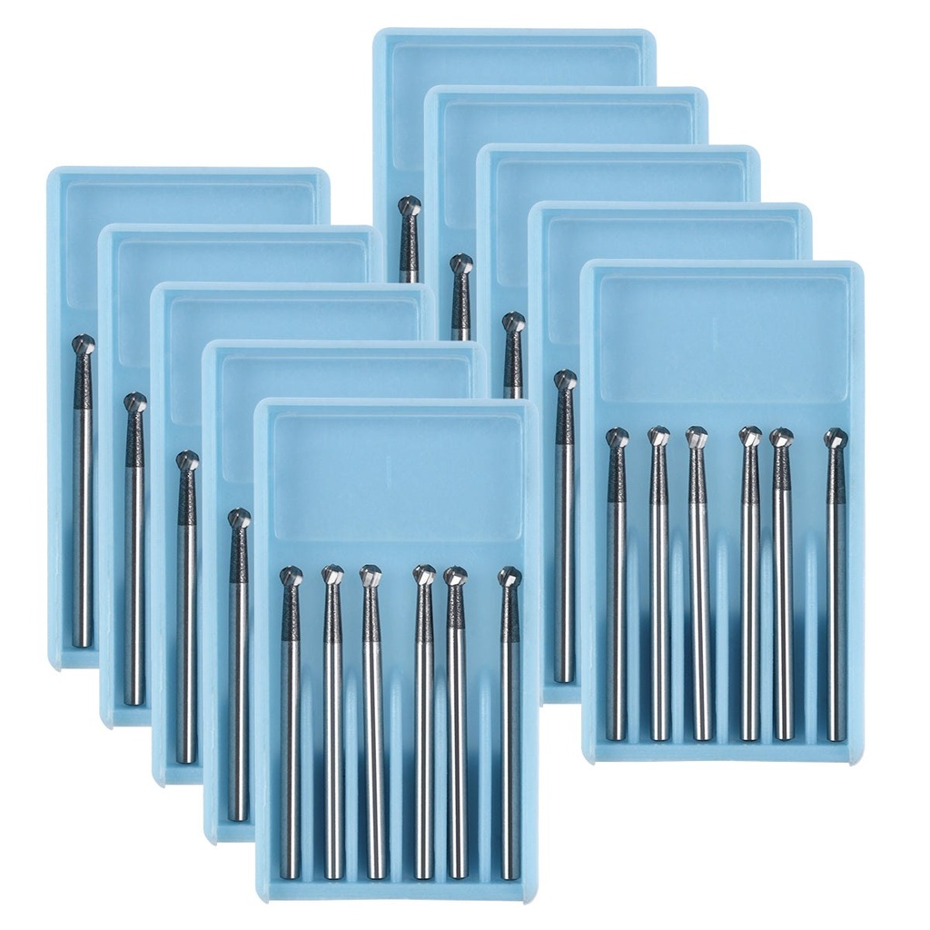 Dental FG #6 SL Surgical Length Round 25mm Carbide Burs 6pcs/Box (Friction Grip (FG) / FG #6 / 1 Box (6 PCS))