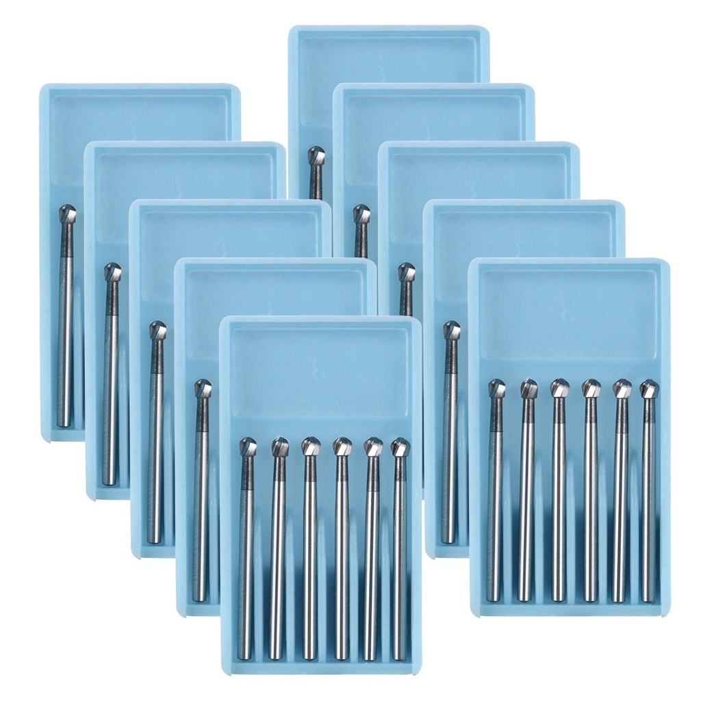 Dental FG #8 SL Surgical Length Round 25mm Carbide Burs 6pcs/Box (Friction Grip (FG) / FG #8 / 1 Box (6 PCS))