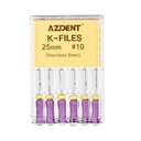 Dental Hand K-Files Stainless Steel 25mm #15-80 6p/Pk 9 Color