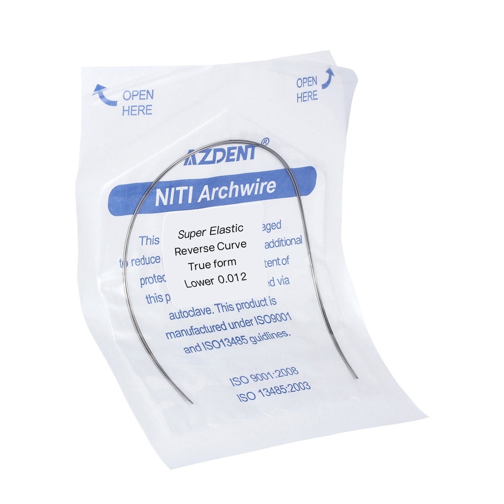 Arch Wire NiTi Reverse Curve True Form Round 0.012 Lower 2pcs/Pack
