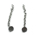 Dental Traction Button Chain Silver Round 2/Bag