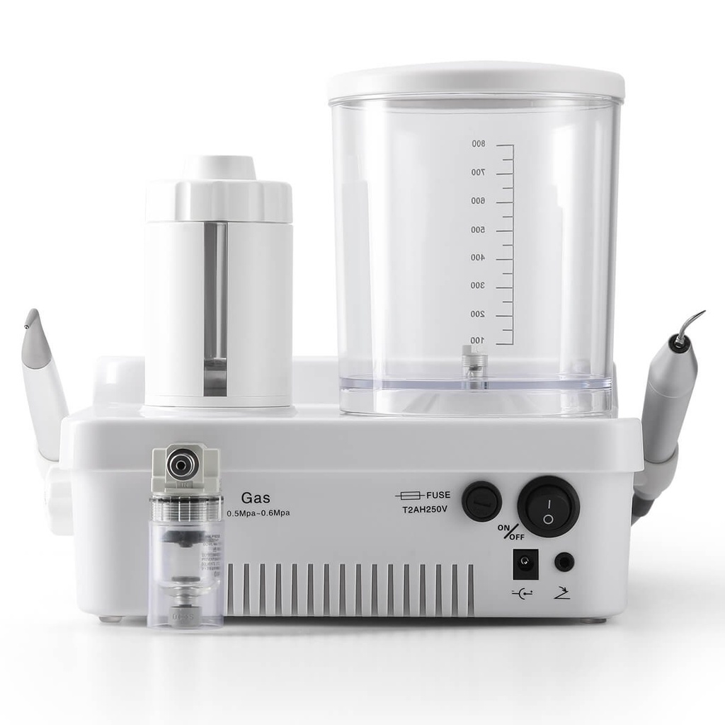 Dental VRN-DQ40 Ultrasonic Scaler Air Polisher Sandblasting Periodontal Therapy System LED Handpiece (EU Plug)