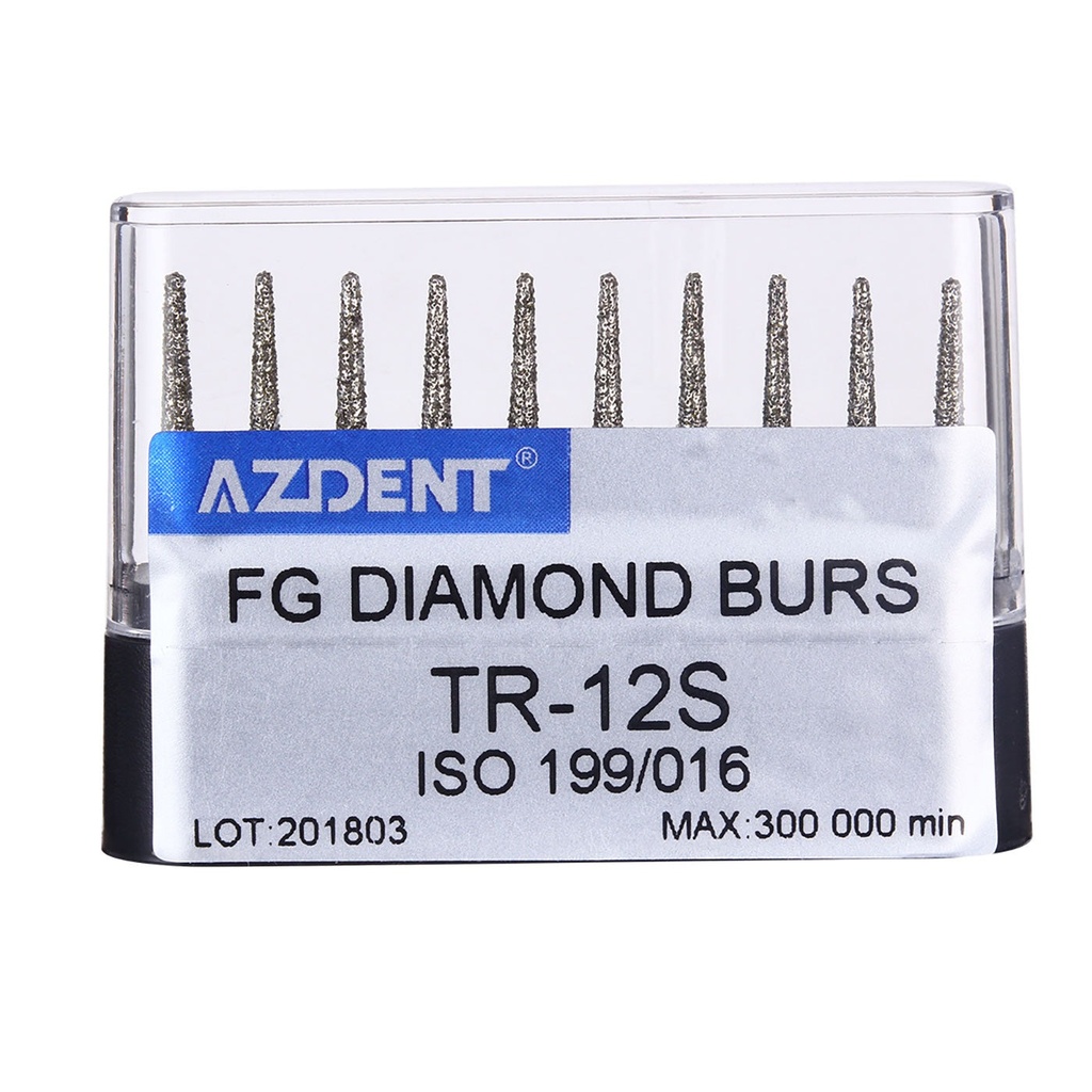 FG Diamond Burs TR-12S 10pcs/Box (Round End Cone / TR-12S / 10 Boxes)