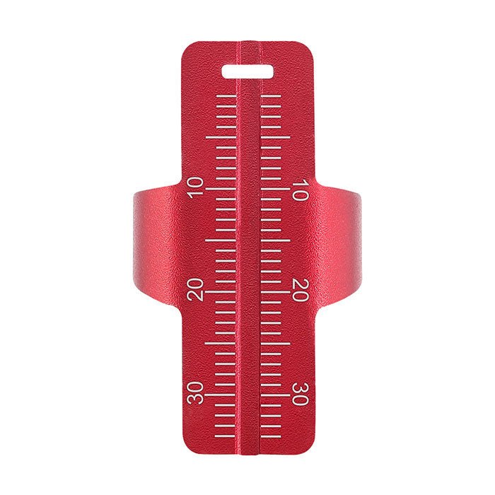 Dental Rulers Aluminium Alloy Endo Colorful Ring Rulers Root Canal Measuring Tools (Dark Red / 1 Pc)