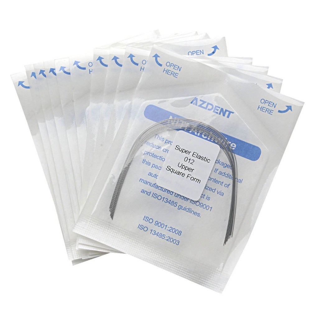 Archwire NiTi Super Elastic Square Round 0.012 Upper 10pcs/Pack