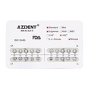 Dental Metal Brackets Standard Edgewise Slot .022 Hooks on 3 20pcs/Pack