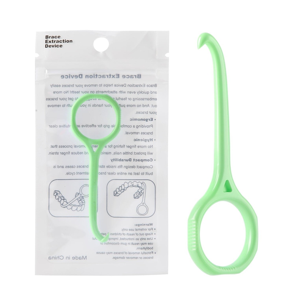 Disposable Orthodontic Brace Extractor Aligner Remover Silicone Stick Individually Package (Blue 5pcs/Pk / 1 Pack)