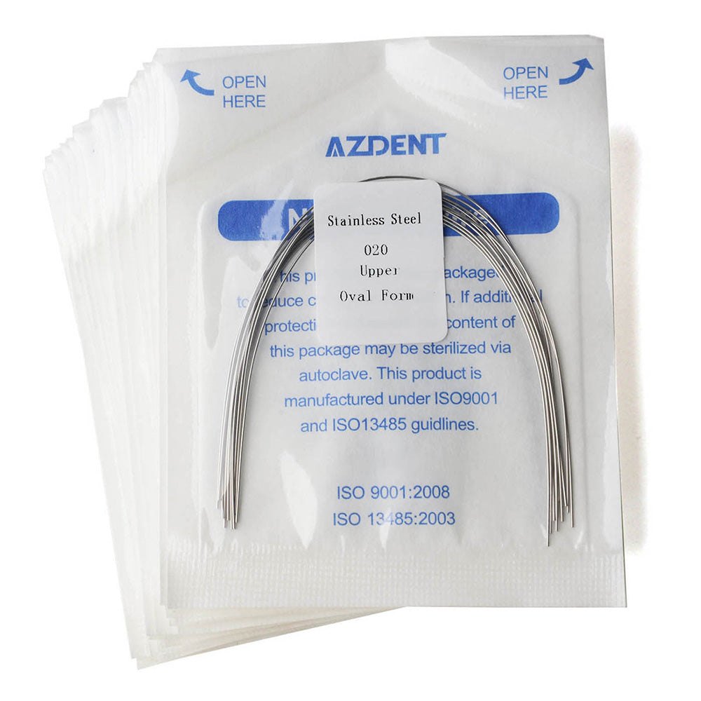 Archwire Stainless Steel Oval Form Round 0.020 Upper 10pcs/Pack
