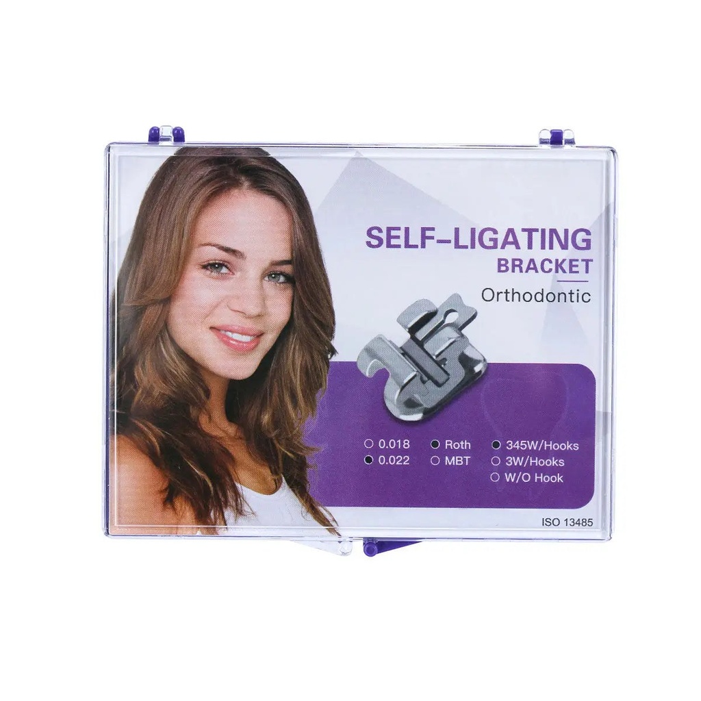 Dental Orthodontic Self Ligating Brackets Roth/MBT .022 Hooks On 345 20pcs/Kit (MBT .022 / Hooks 3-4-5 / 1 Kit)