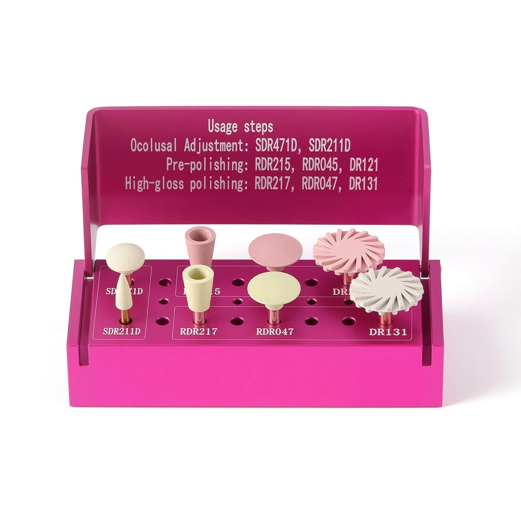 Dental Zirconia Composite All-purpose Polishing Kit RA 2.35mm 8pcs/Box (1 Box)