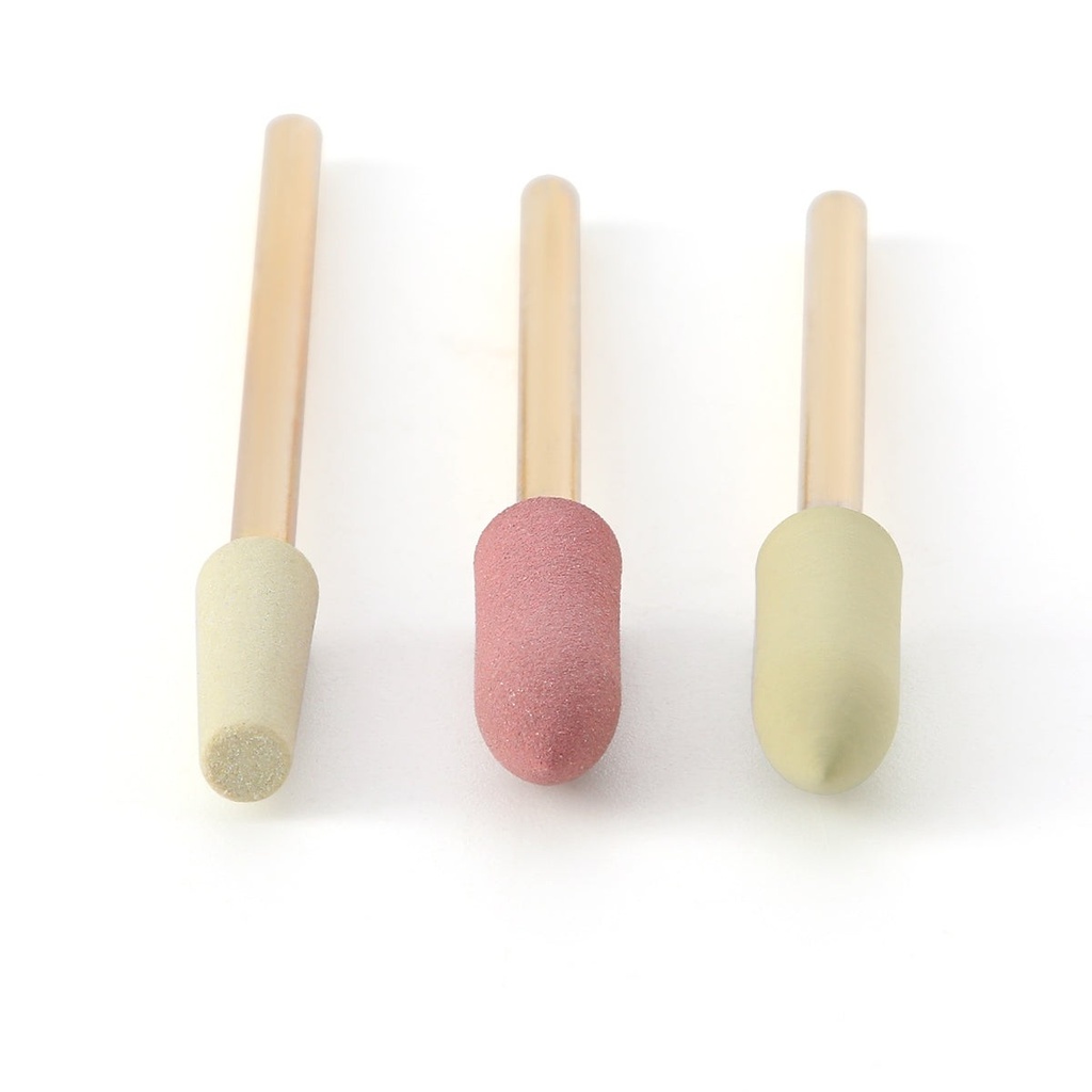 Dental Zirconia Grinding and Polishing Kit Ceramic/ Rubber Diamond Polishers HP 2.35mm 9pcs/Box (1 Kit)