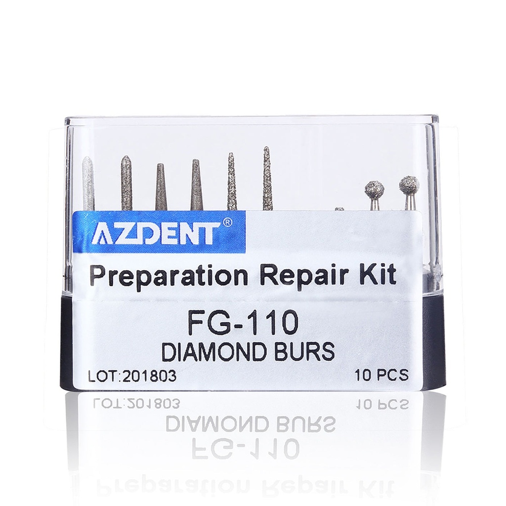 Dental Diamond Bur FG-110 Prepartion Repair Kit 10pcs/Kit (Prepartion Repair Kit / FG-110 / 10 Kits)